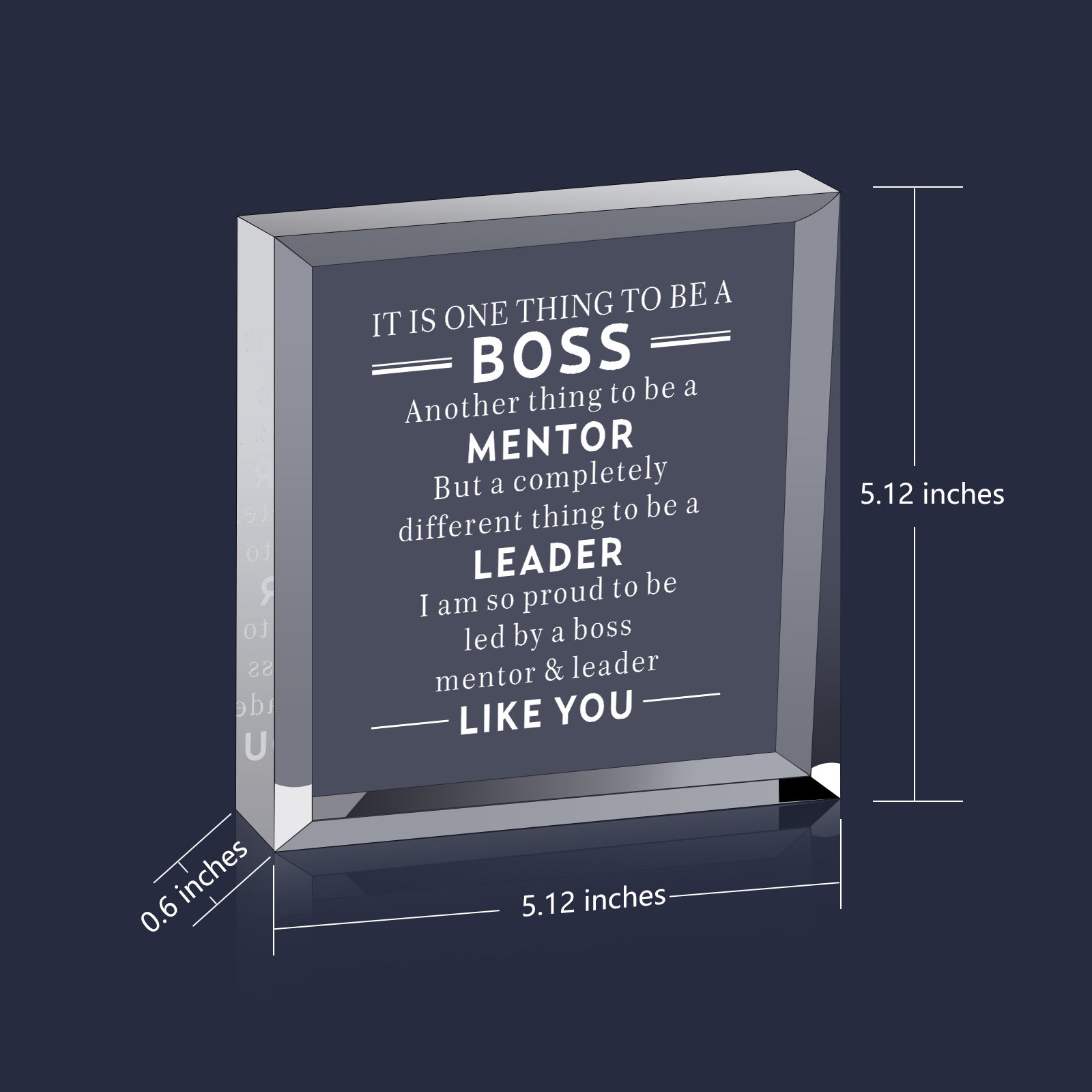 Boss Day Gifts for Women Men Crystal Acrylic Thank You Boss Gift Leaving  Going Away Retirement Gifts Boss Lady Desk Gifts Appreciation Gift Plaques