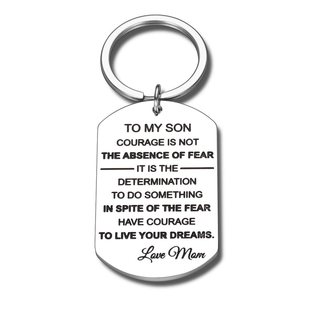 To My Son Inspirational Keychain Never Forget That I Love You Forever  Encourage Birthday Gifts keychain
